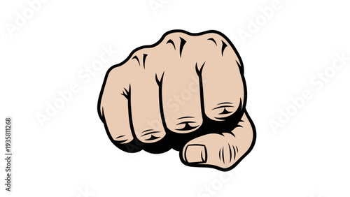 Clenched Fist Hand Gesture.