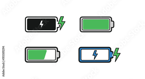 Recharge Battery abstract bright color illustration