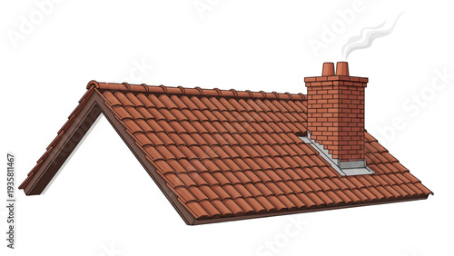 Roof with Chimney Structure.