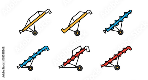 Grain auger Line art vector abstract modern