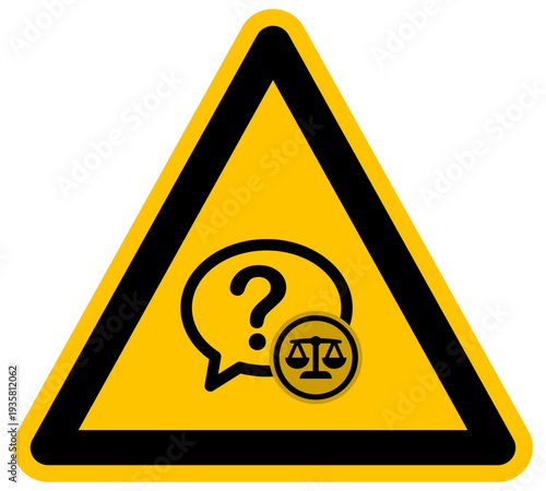 Señal de consulta legal y preguntas frecuentes sobre justicia y derecho ilustración de vector