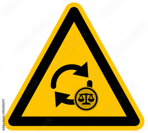 Icono de actualización legal y ciclo de renovación de leyes con balanza de justicia vector