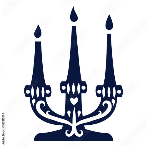 Candle candlestick detailed silhouette