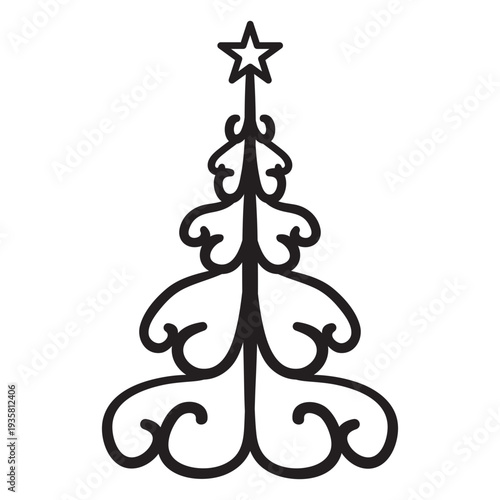 Fir swirl lace star curl flat