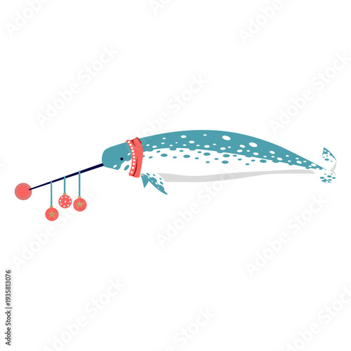 Whale swordfish flat xmas