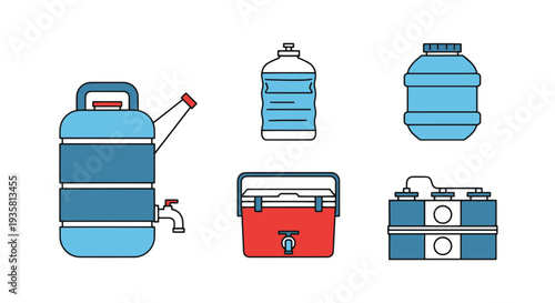 Portable Water Tank modern smooth abstract vector