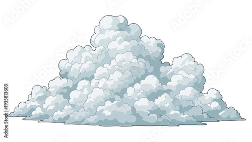 White Cloud Formation Isolated.