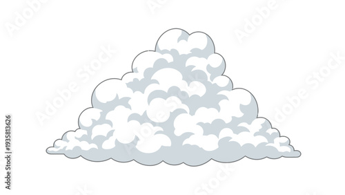 White Cloud Formation Illustration.