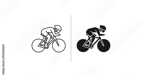 Vector illustration of a bicycle and bike silhouette
