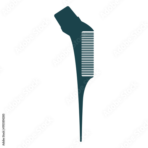 Tinting brush comb silhouette