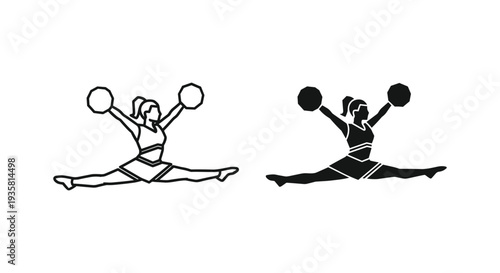 Silhouette of a man jumping vector illustration