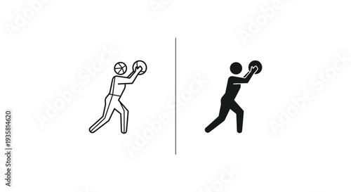 Silhouette of a man running and jumping vector illustration