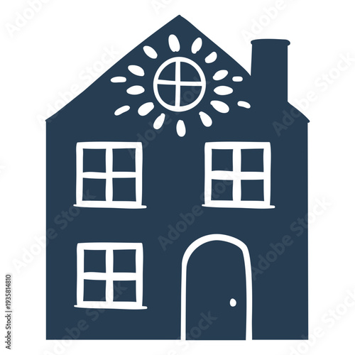 Scandinavian blue house