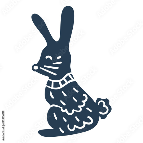 Scandinavian cute bunny blue