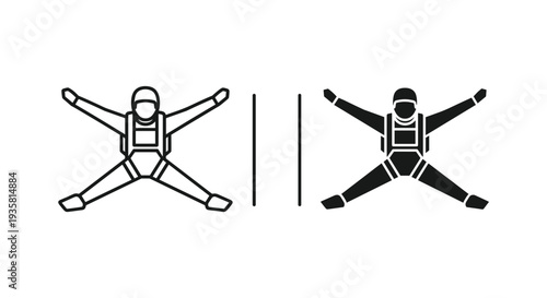 Jumping people silhouettes vector illustration