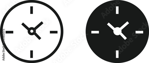 Modern and Clean  Time Clock icon.