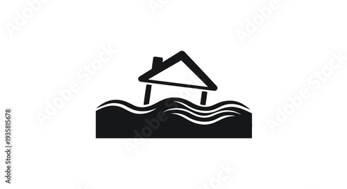 Coastal Flood Line clean vibrant tone illustration