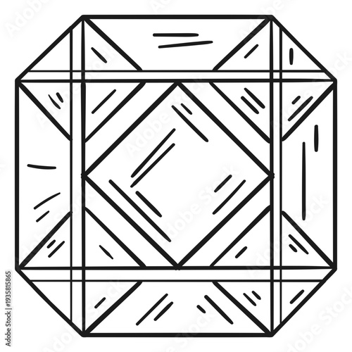 Octagon shape crystal