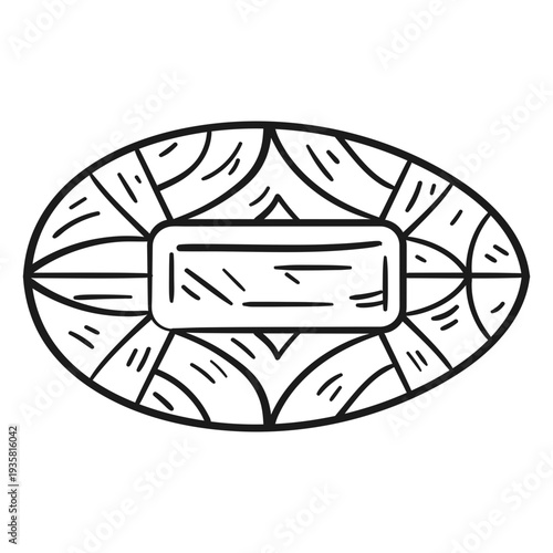 Simple oblong crystal shape