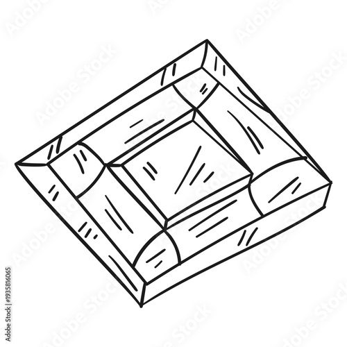 Square crystal chunk