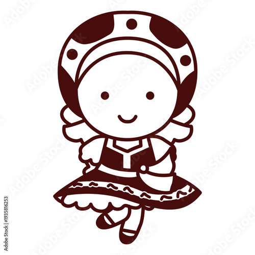 Cute russian traditional jumper stroke