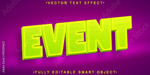  Event Celebration Party Typography Vector Fully Editable Smart Object Text Effect