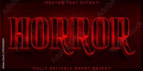  Horror Dark Fear Typography Vector Fully Editable Smart Object Text Effect