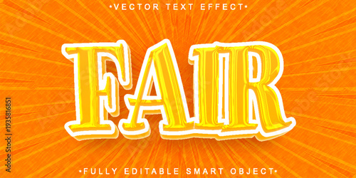  Fair Fun Festival Typography Vector Fully Editable Smart Object Text Effect