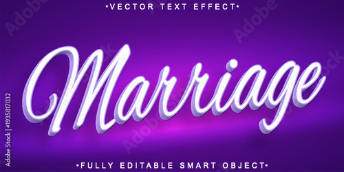  Marriage Wedding Love Typography Vector Fully Editable Smart Object Text Effect