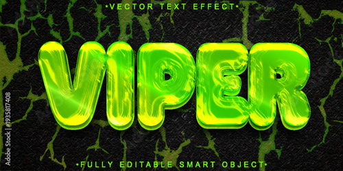  Viper Snake Predator Typography Vector Fully Editable Smart Object Text Effect