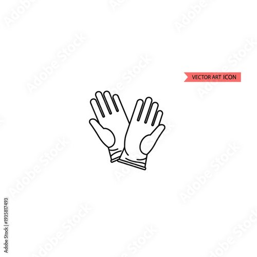 Surgical Gloves Outline Icon for Medical Safety