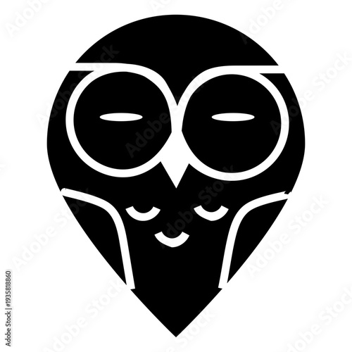 Suspicious owl black