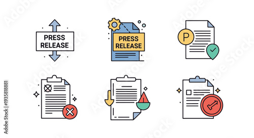 Press Release Line dynamic abstract creative vector