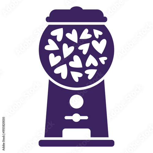 Hearts gumball mashine