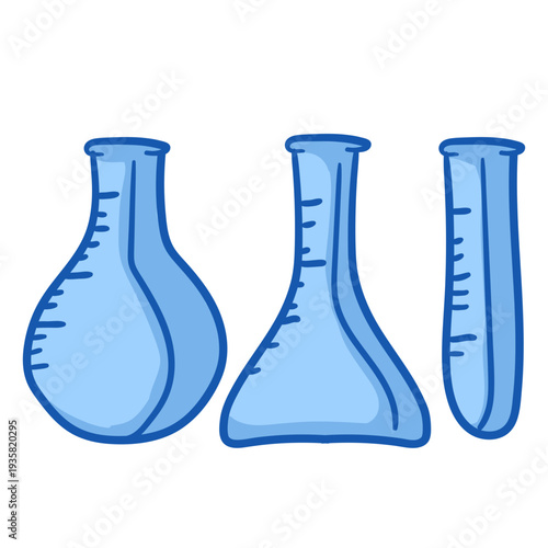 Nurse equipment beakers color