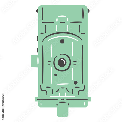 Antique camera hand drawn