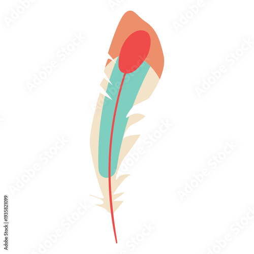 Colored feather element