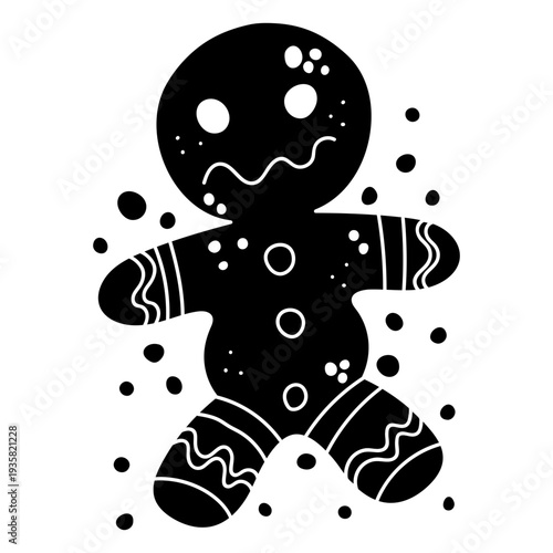 Gingerbread cookie silhouette