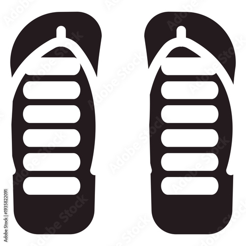 Aboriginal flip flops black