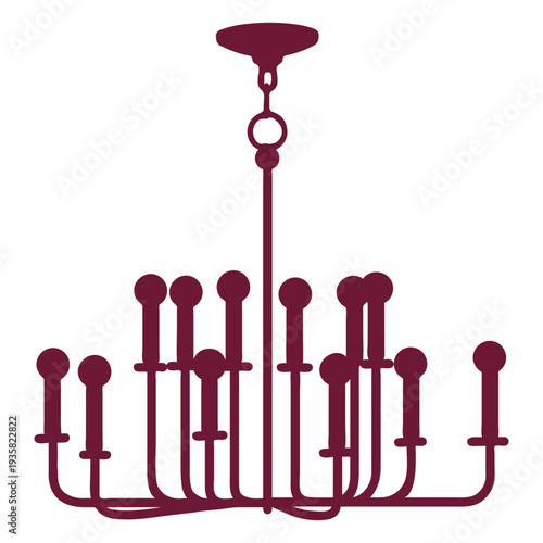 Chandelier simple thin bulbs