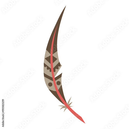 Brown feather illustration design