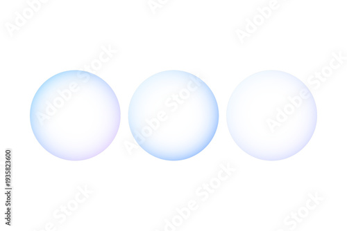 透明 泡 水 球体 ミニマル アイコン 抽象 デザイン　水色