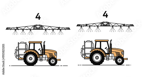Herbicide spray Line art modern color vector design