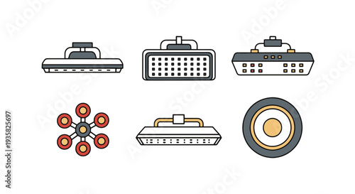 LED grow light Line art vector clean creative tone