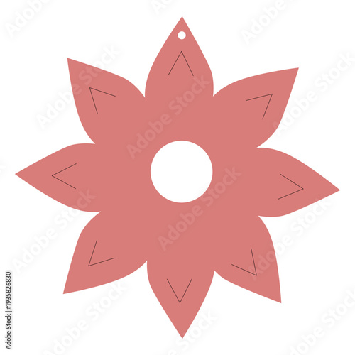 Flower leather earring