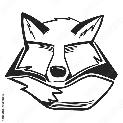 Fox closed eyes drawn