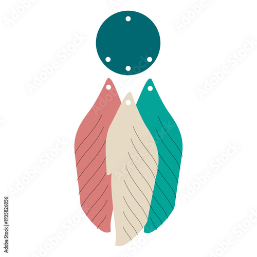 Hippie leather earring