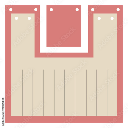 Square shaped leather earring