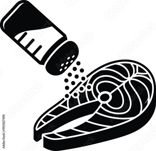 Symmetrical Tribal Fish Logo Vector Graphic Featuring Two Stylized Black Tuna Icons for Fishing Sports Apparel Decal and Tattoo Design