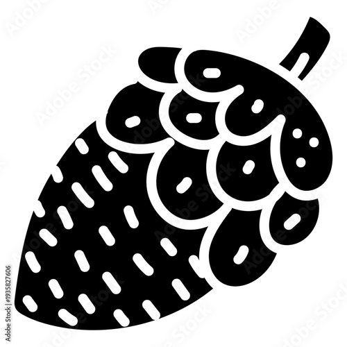 Christmas pinecone black